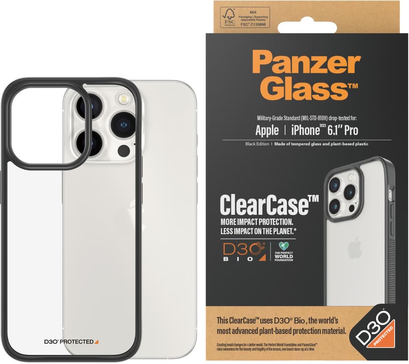 Panzerglass Clearcase With D30 iPhone 15 Pro Transparent