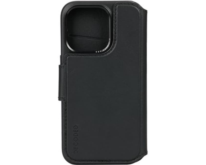 Decoded Leather Detachable Wallet iPhone 15 Pro Musta