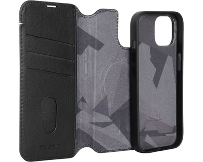 Decoded Leather Detachable Wallet iPhone 13, iPhone 14, iPhone 15 Svart