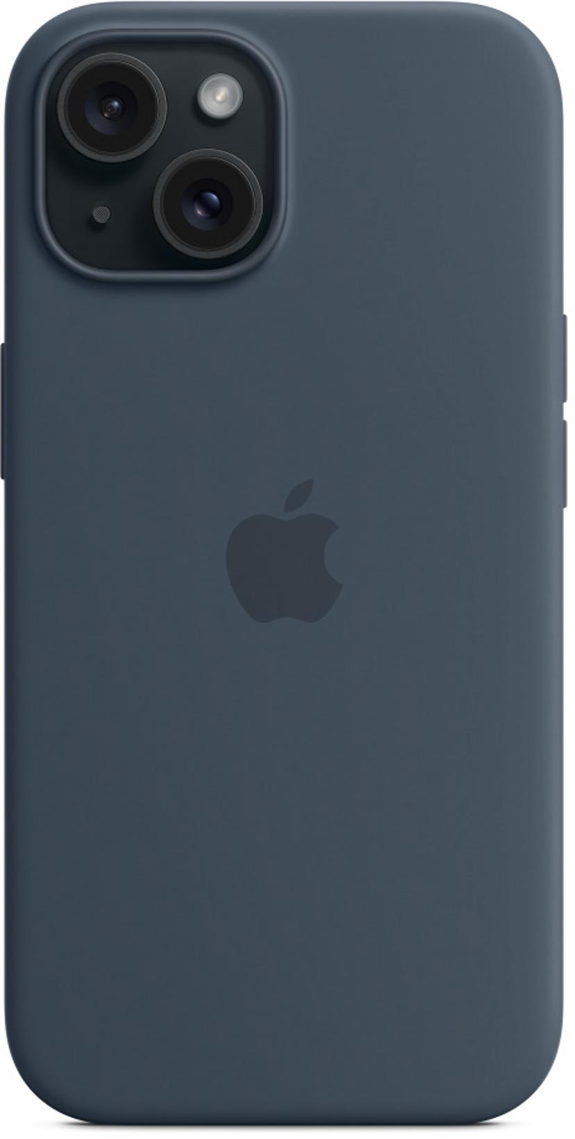 Apple Silicone Case With Magsafe iPhone 15 Marineblauw