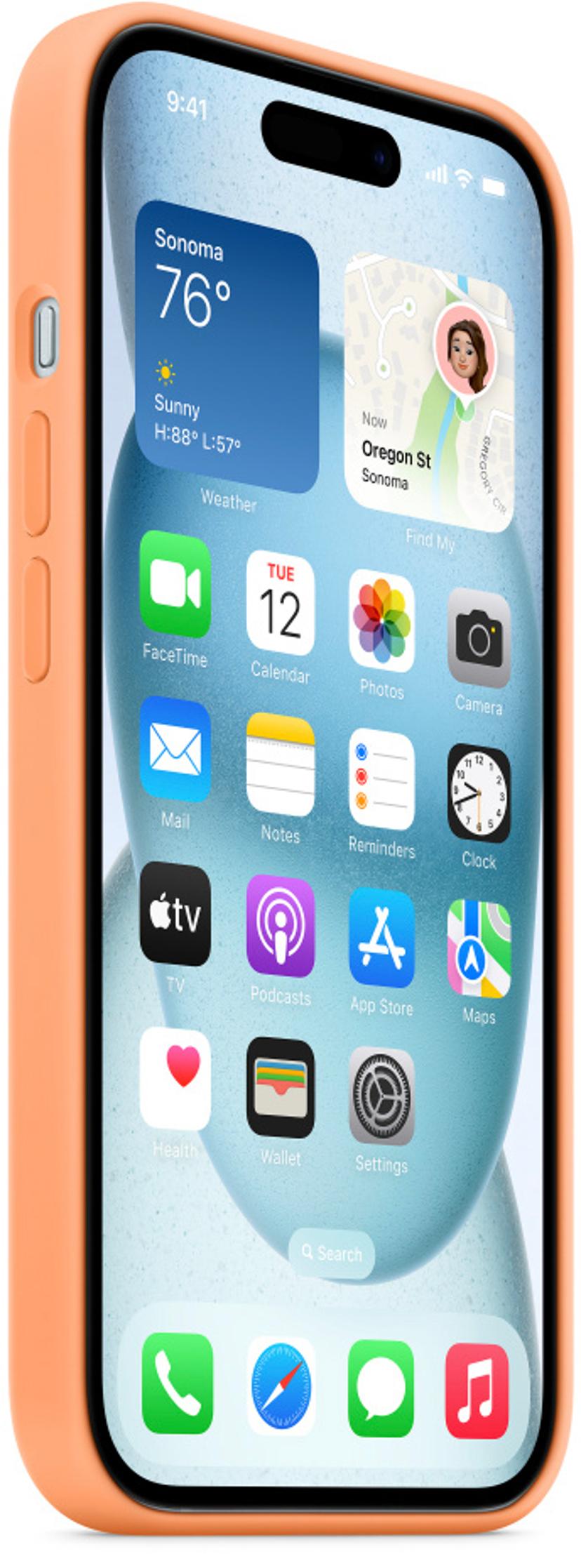 Apple Silikonskal med MagSafe iPhone 15 Orange