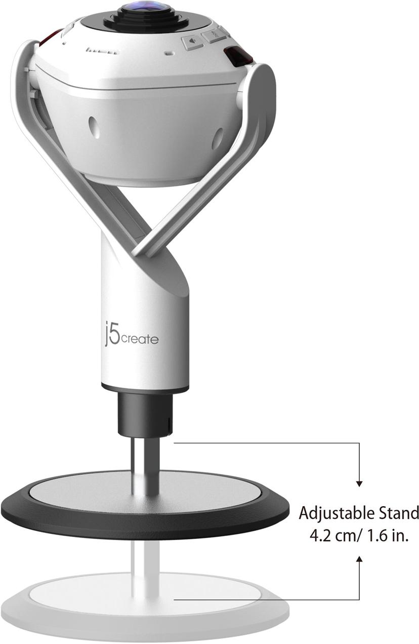 J5 Create JVU368-N 360° AI-driven webbkamera med högtalartelefon