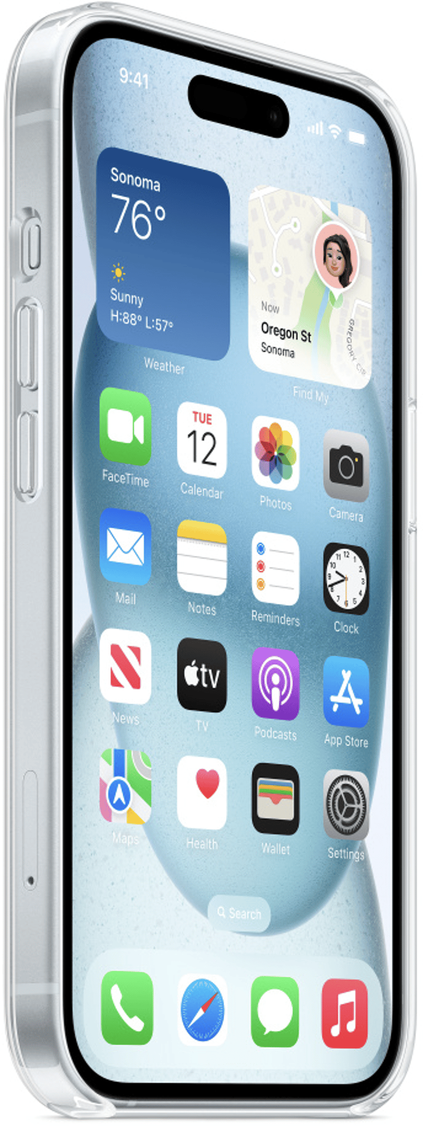 Apple Clear Case With Magsafe iPhone 15 Gjennomsiktig