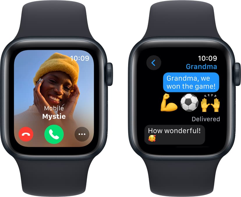 Apple Watch SE GPS 40mm Midnight Aluminium Case with Midnight Sport Band S/M Sort