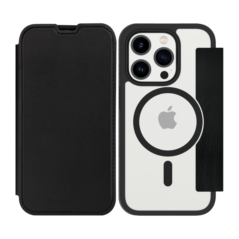 dbramante1928 Helsinki MagSafe mobiltelefonfodral Folio Svart iPhone 15 Pro Svart