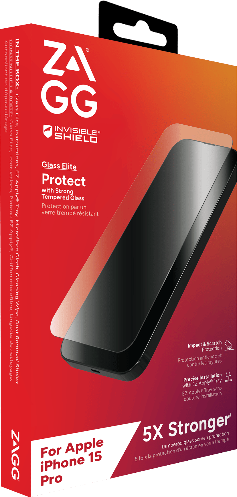 Zagg InvisibleShield Glass Elite skärmskydd iPhone 15 Pro