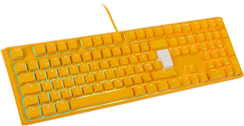 Ducky One 3 Yellow Gaming Tastatur – MX Silent Red Switches, RGB Beleuchtung, US Layout