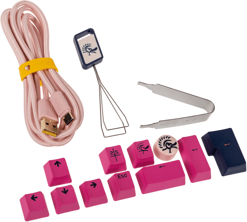 Ducky ONE 3 tastatur USB QWERTY Nordisk Rosa, Marineblå Cherry MX Silver Nordisk