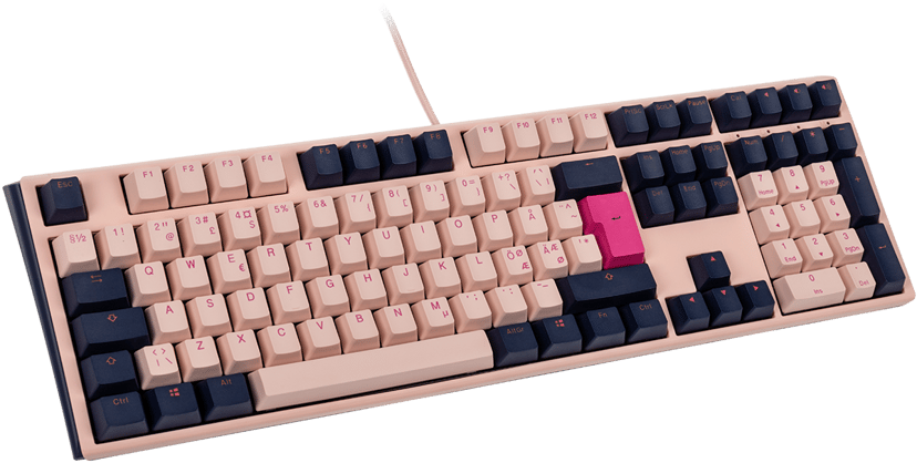 Ducky ONE 3 tastatur USB QWERTY Nordisk Rosa, Marineblå Cherry MX Silver Nordisk