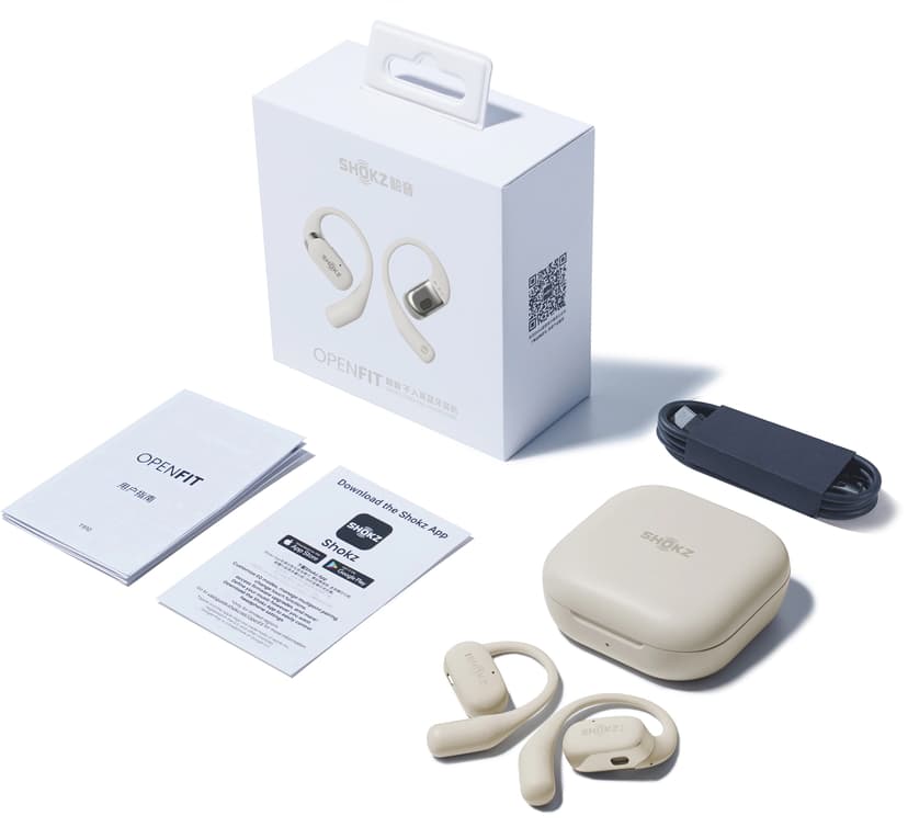 Shokz OpenFit Valkoinen