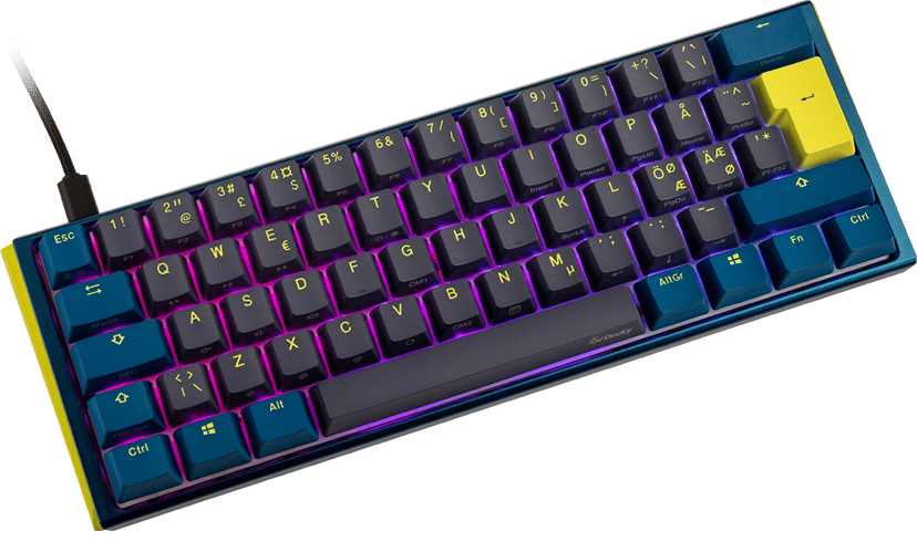 Ducky ONE 3 Mini tangentbord USB QWERTY Nordic Blå Cherry MX Brown Nordisk