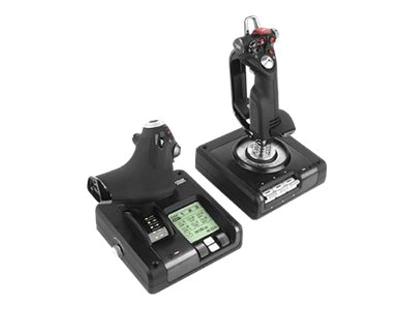 Logitech X52 Pro Flight Control System Hopea, Musta