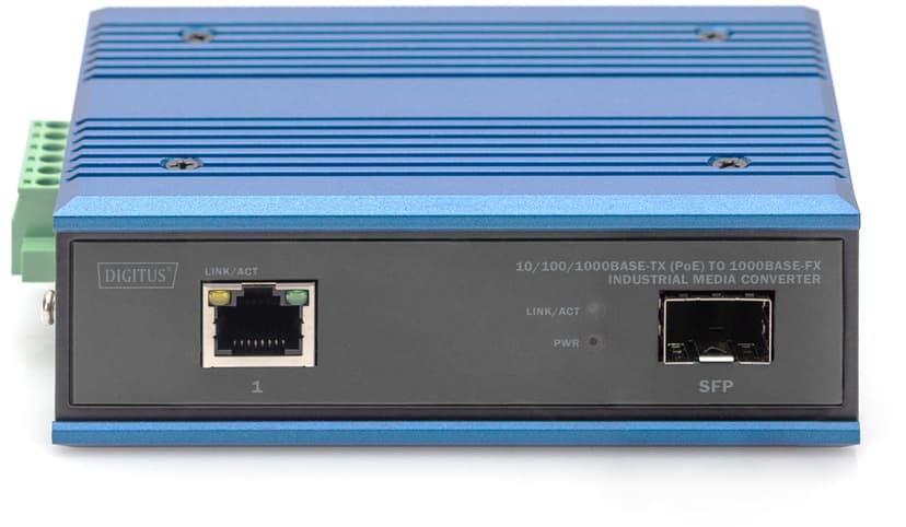 Digitus DN-652104-1 nettverksmediakonverterer 1000 Mbit/s Sort, Blå