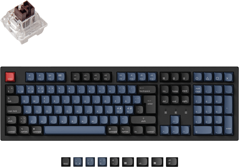 Keychron K10 Pro QMK/VIA K Pro Brown Langallinen & langaton Keychron K Pro Brown Pohjoismainen