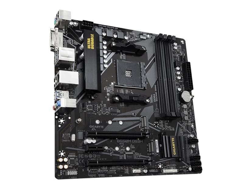 Gigabyte B550M DS3H Socket AM4 micro ATX Moderkort