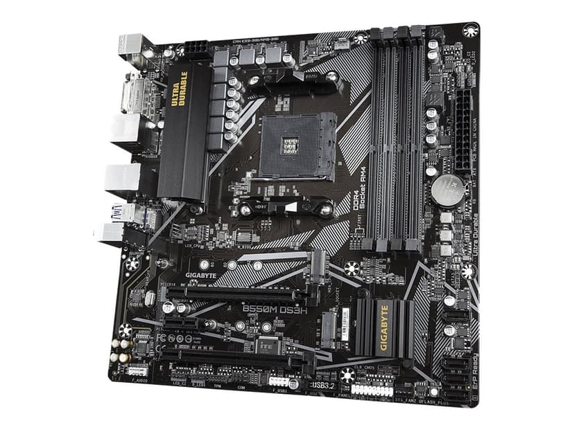Gigabyte B550M DS3H Socket AM4 micro ATX Moderkort