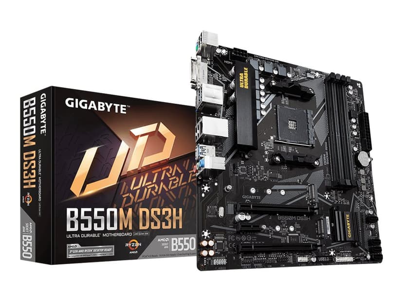 Gigabyte B550M DS3H Socket AM4 micro ATX Moderkort