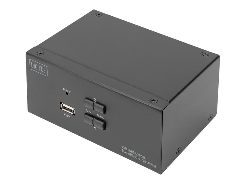 Digitus KVM Switch 2-Port Dual Display 4K DisplayPort - (Fyndvara klass 2)