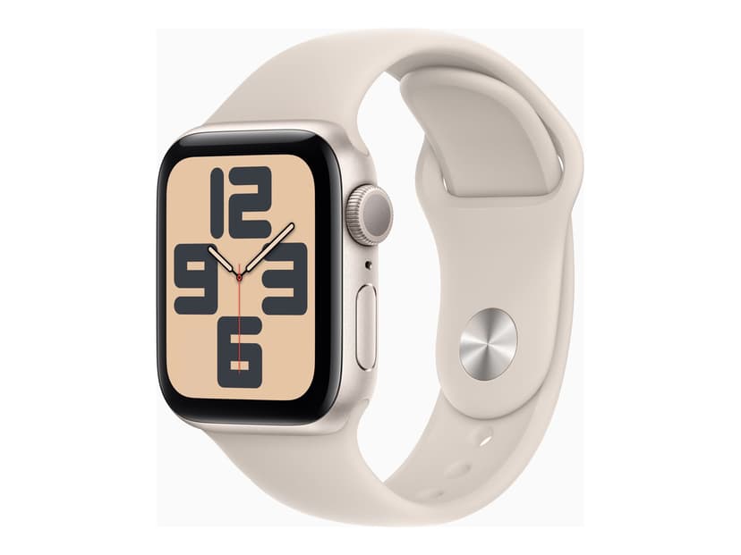 Apple Watch SE GPS 40mm Starlight Aluminium Case with Starlight Sport Band S/M Beige