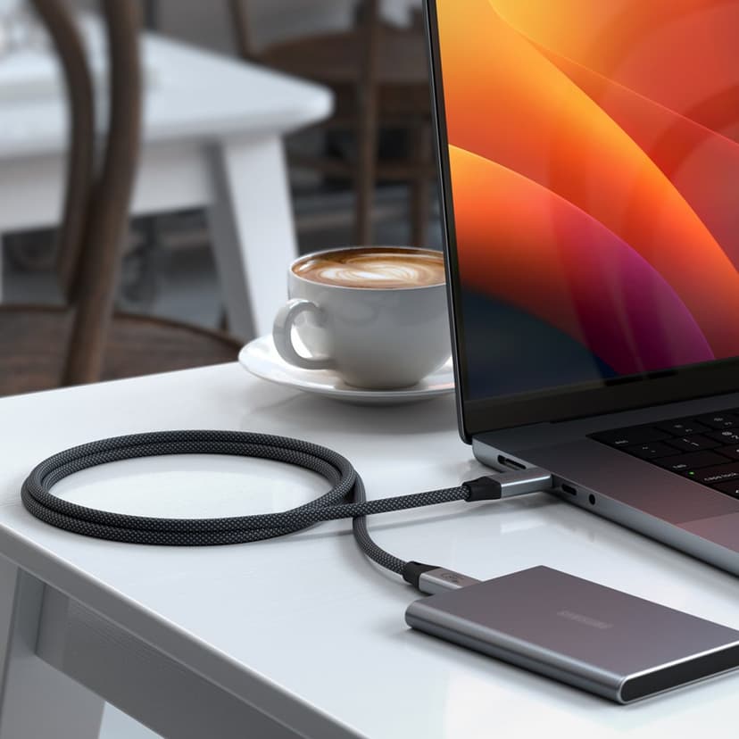 Satechi USB4 Pro-kabel 1.2m USB-C USB-C Svart