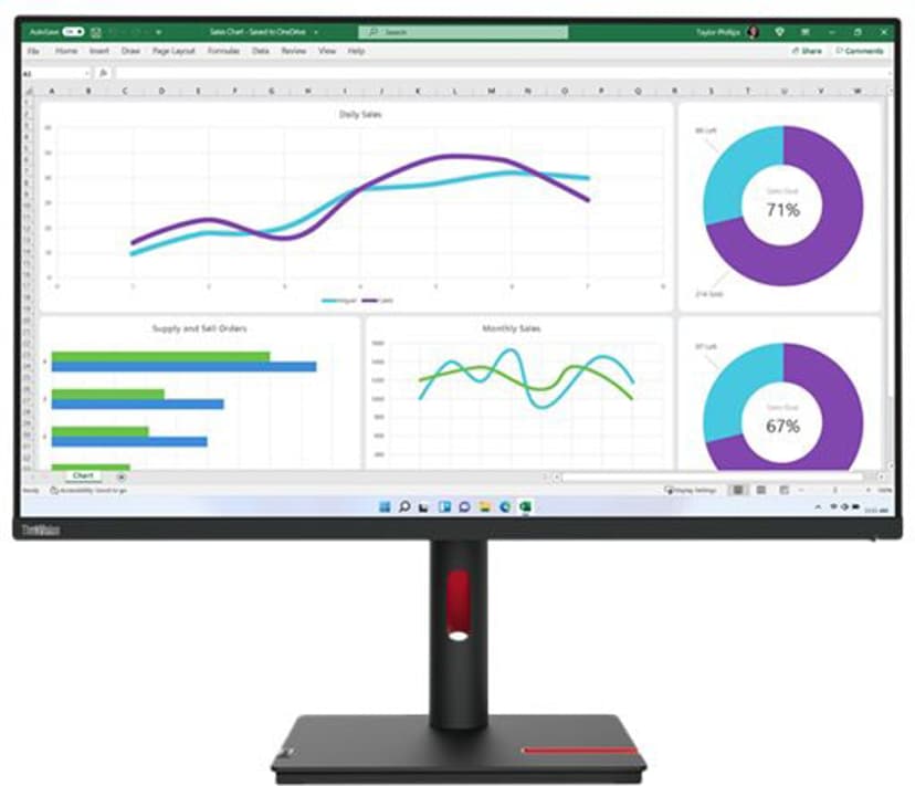 Lenovo ThinkVision T32h-30 31.5" 2560 x 1440pixels IPS 16:9 60Hz