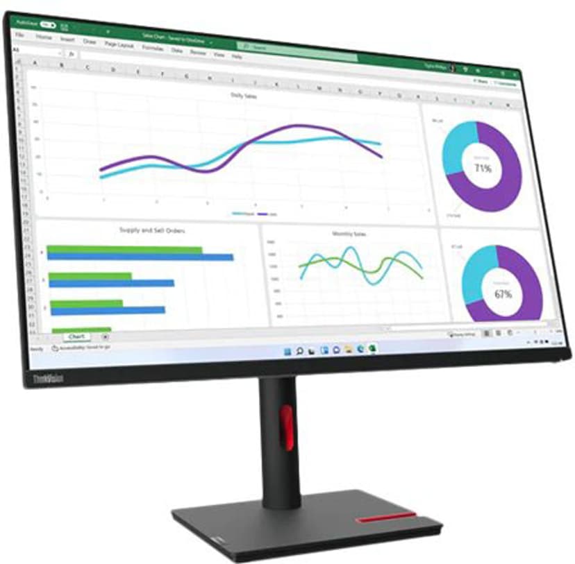Lenovo ThinkVision T32h-30 31.5" 2560 x 1440pixels IPS 16:9 60Hz