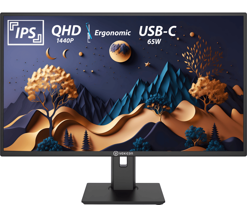Voxicon D27QP Ergonomic USB-C Bildskärm / IPS / QHD