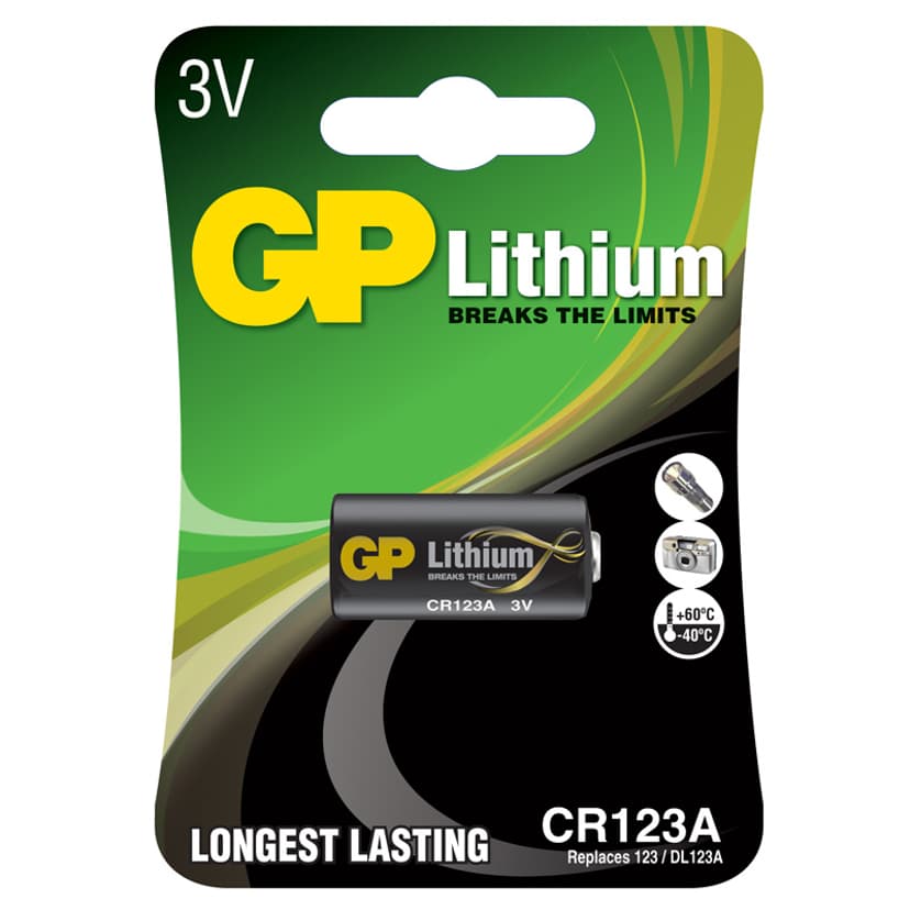 GP Battery Lithium CR123A-C1 3V