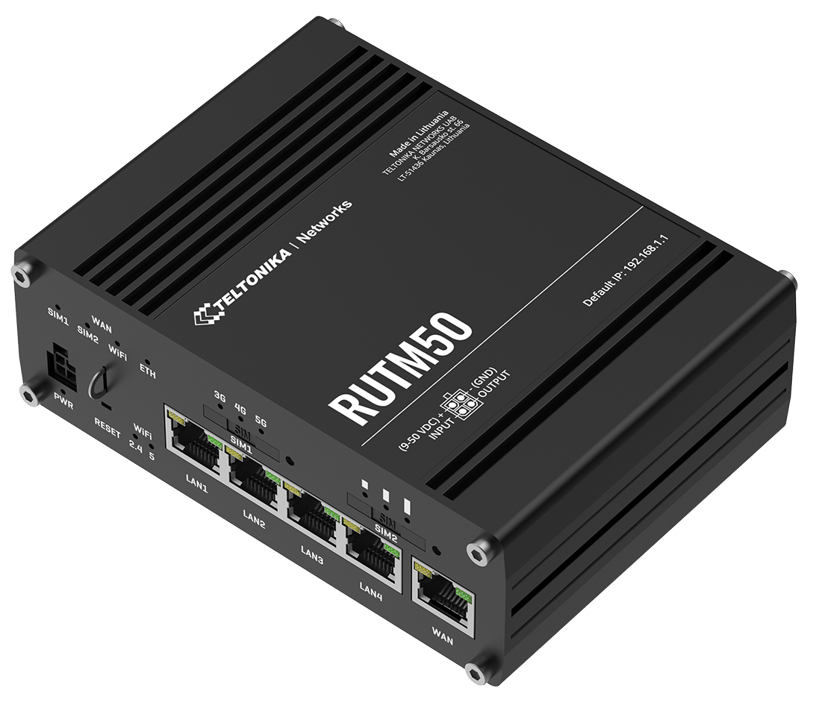 Teltonika RUTM50 5G Trådlös Industriell Router US