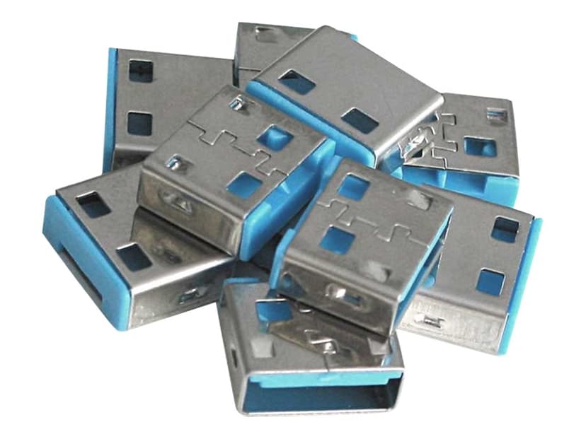 Lindy USB Port Blocker Blue 10-pack