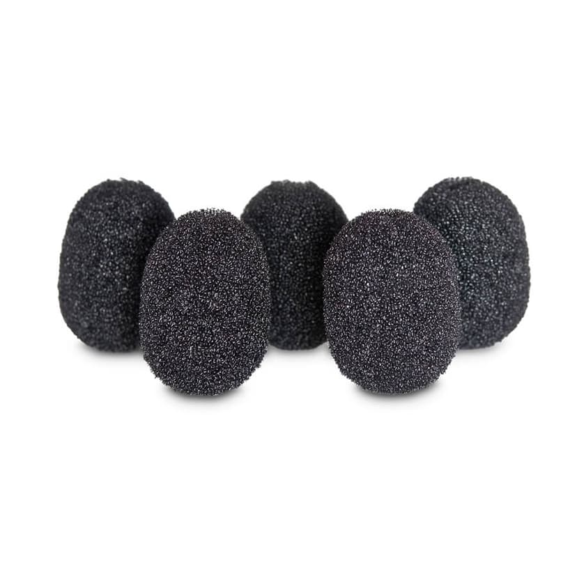 Rycote Lavalierskum svart 5-pakning