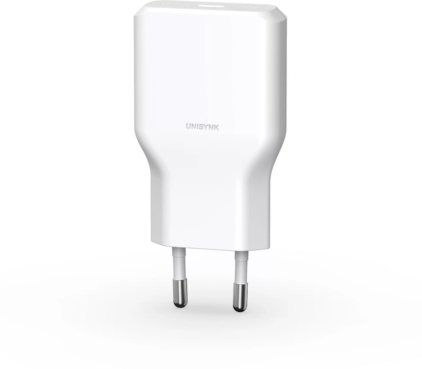 Unisynk USB-C Slim Väggladdarkit G3 2m Vit