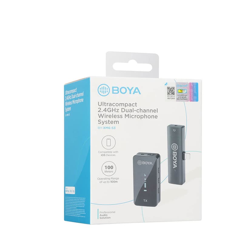 Boya BY-XM6-S3 Trådløst mikrofonsystem til Lightning