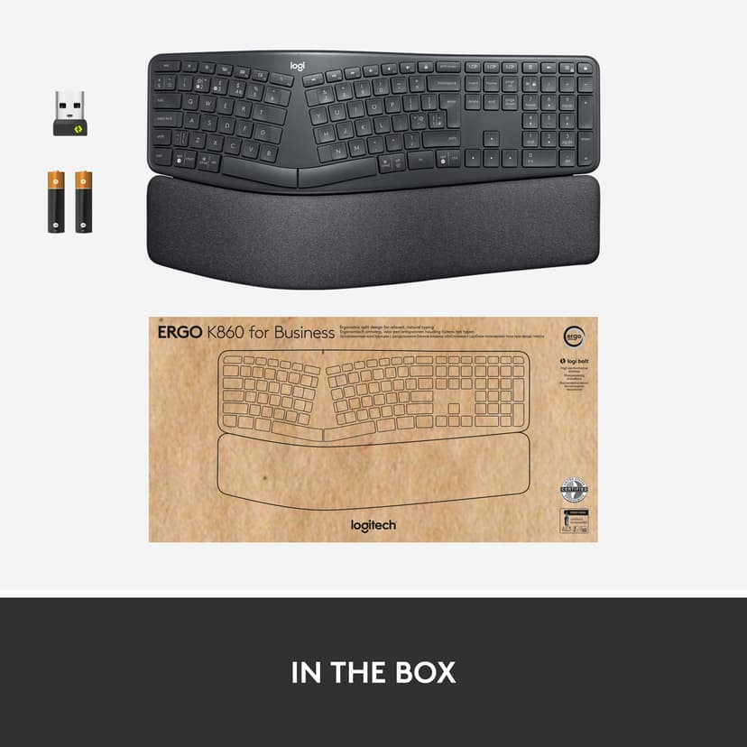 Logitech Ergo K860 For Business Langaton Pohjoismainen
