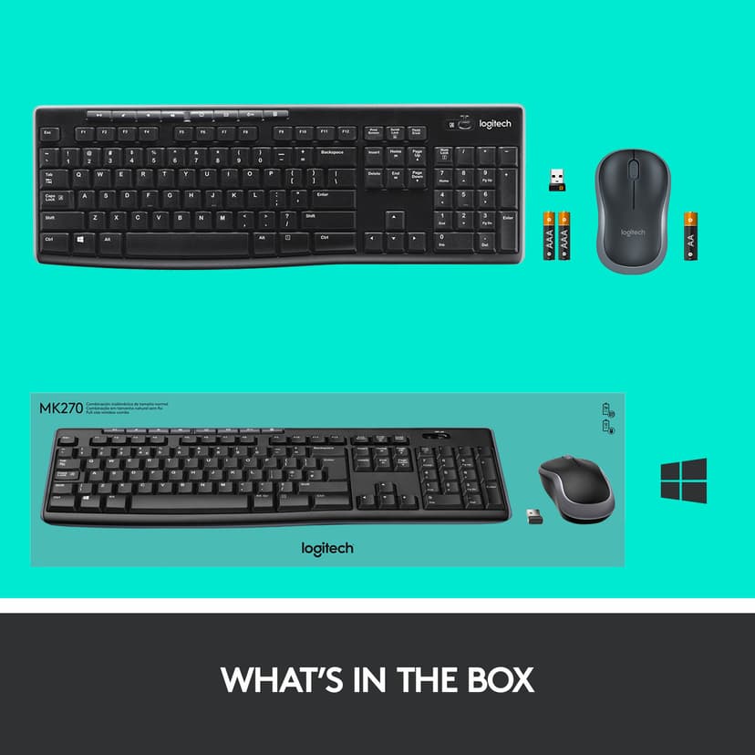 Logitech Wireless Combo MK270 Combo Trådlös Nordisk