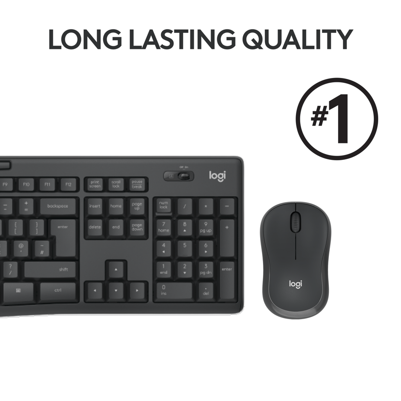 Logitech MK295 Silent Trådløs Nordisk