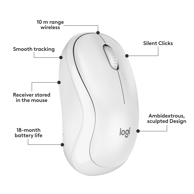 Logitech MK295 Silent Langaton Pohjoismainen