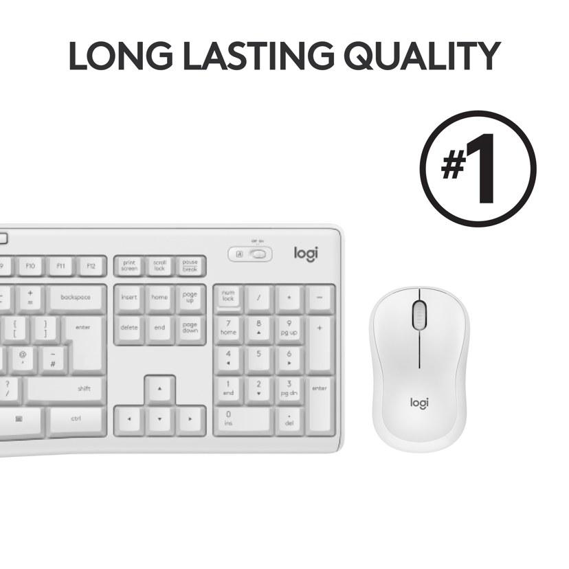 Logitech MK295 Silent Trådløs Nordisk