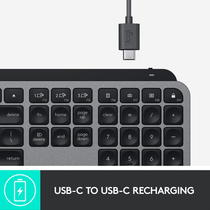 Logitech MX Keys for Mac Trådløs Nordisk