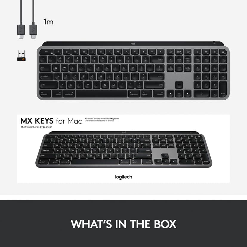 Logitech MX Keys for Mac Trådløs Nordisk