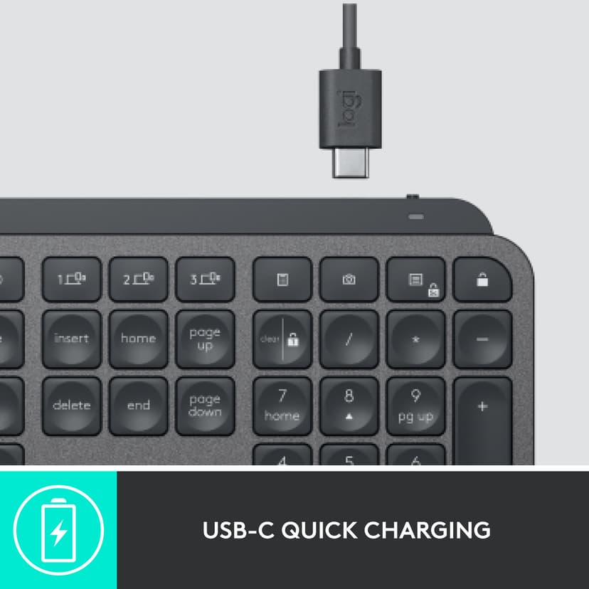 Logitech MX Keys For Business Logi Bolt Trådlös Nordisk