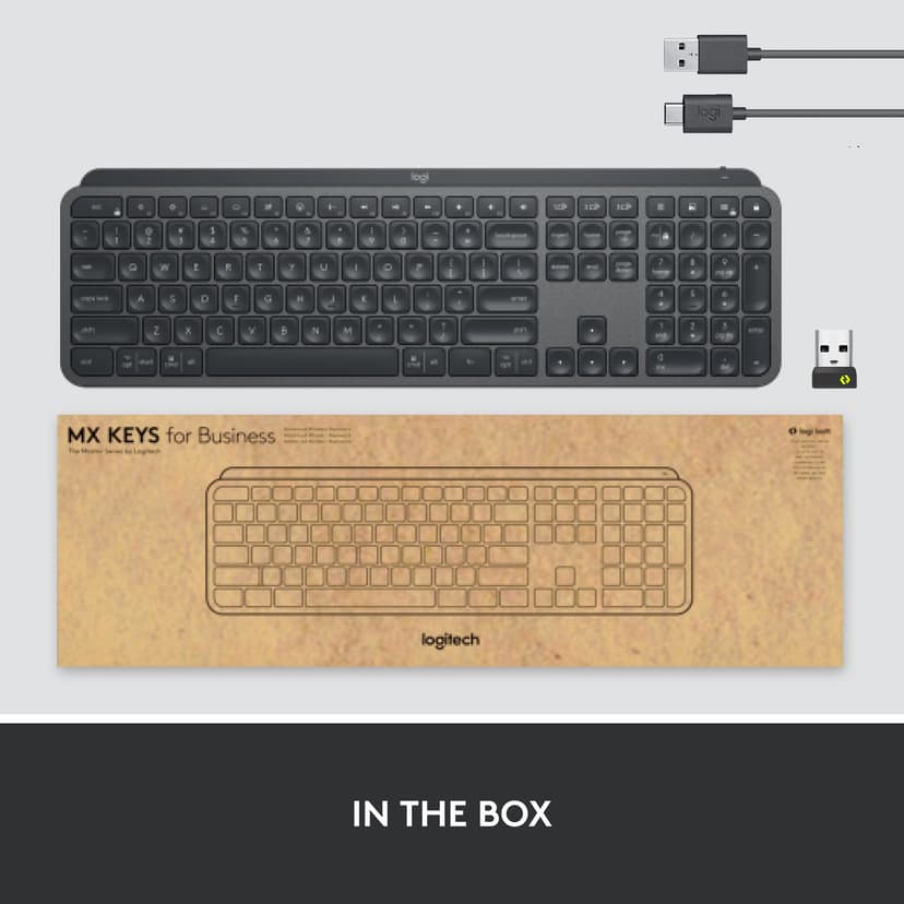 Logitech MX Keys For Business Logi Bolt Trådløs Nordisk