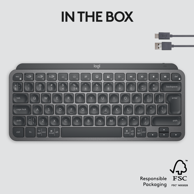 Logitech MX Keys Mini Langaton Pohjoismainen