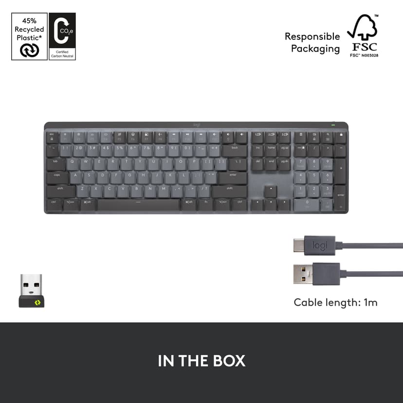 Logitech Mx Mechanical Wireless Linear Trådløs Logitech Linear Nordisk