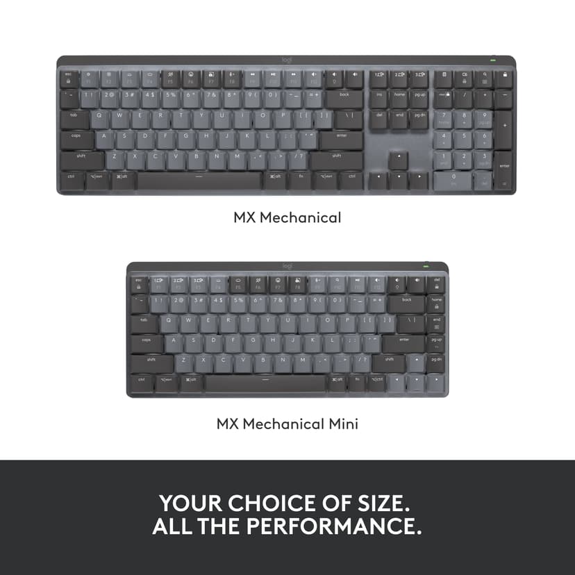 Logitech MX Mechanical Mini Wireless Trådløs Logitech Tactile Nordisk