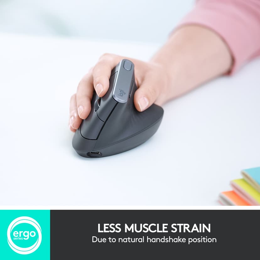 Logitech MX Vertical Trådlös RF + Bluetooth