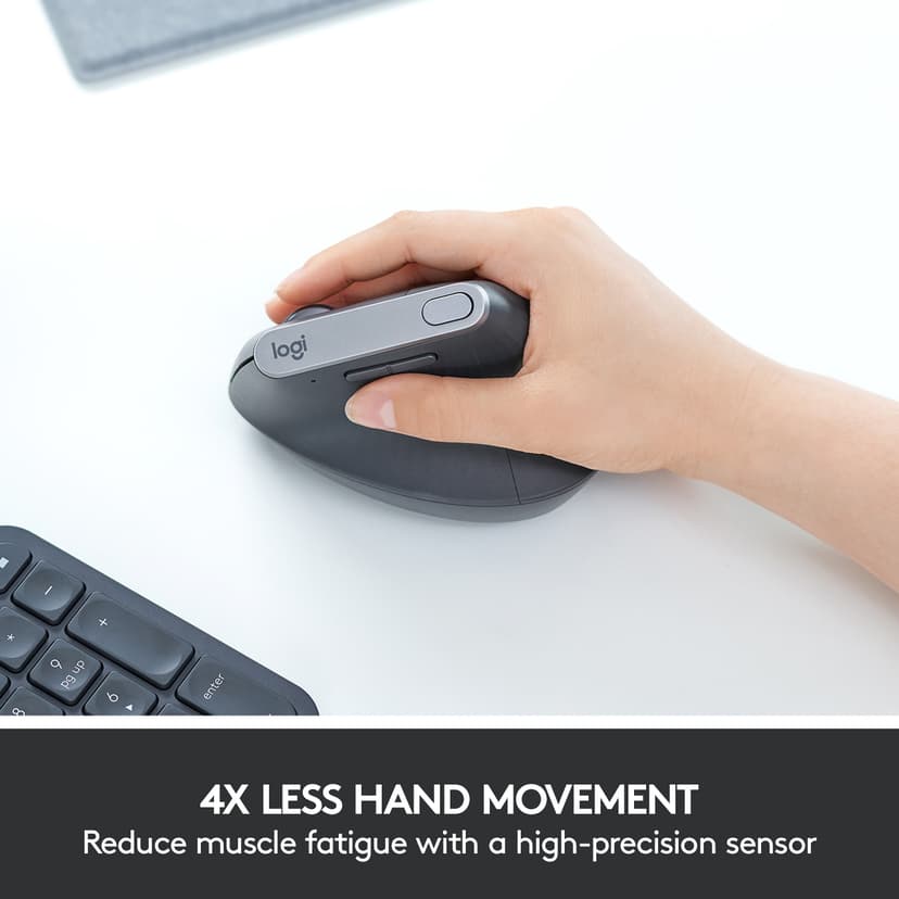 Logitech MX Vertical Trådlös RF + Bluetooth