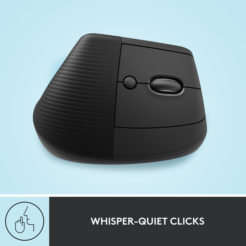 Logitech Lift Vertical Ergo Mouse Right Graphite RF Wireless + Bluetooth
