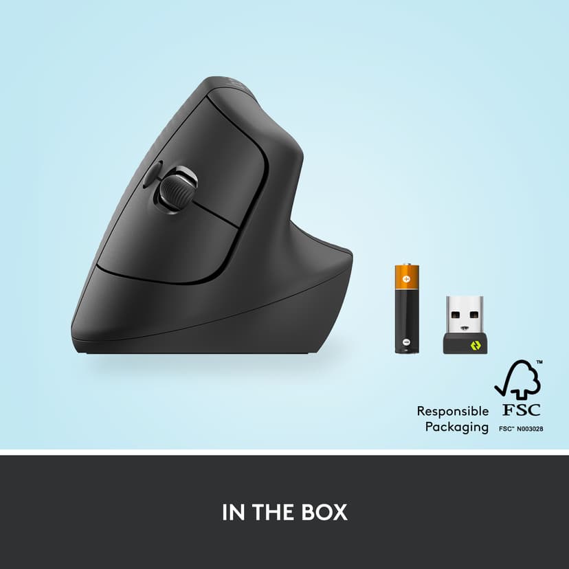 Logitech Lift muis Kantoor Rechtshandig RF-draadloos + Bluetooth Optisch 4000 DPI RF-draadloos + Bluetooth