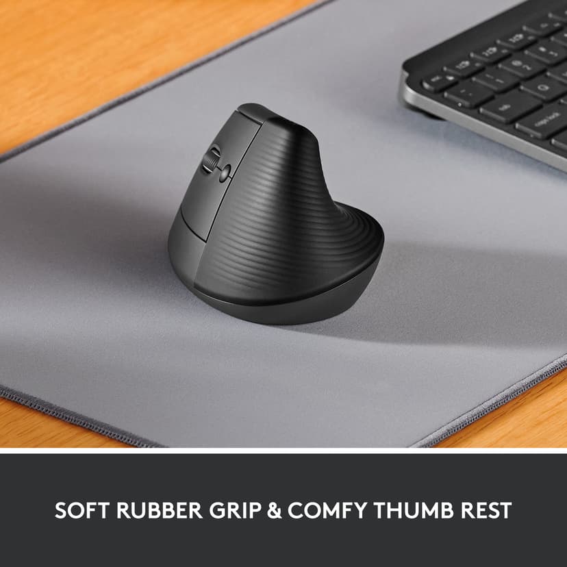 Logitech Lift Vertical Ergo Mouse Left Graphite RF Wireless + Bluetooth